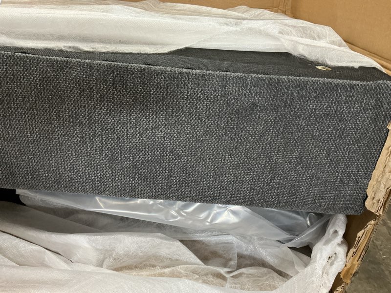 Condition photo showing As Is for (incomplete) (only box  a/c)( pick up only 2 box) convertible sectional sofa, l shaped dark grey
