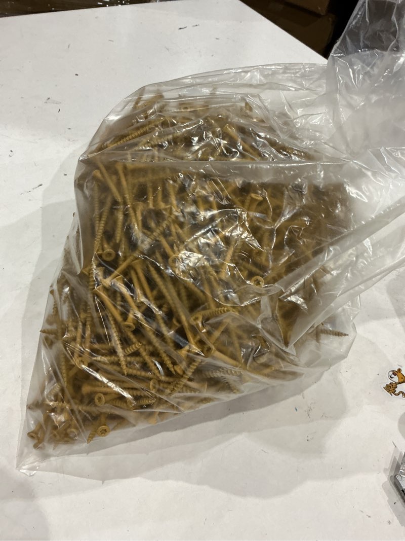 Condition photo showing As Is for item similar// polymer exterior multi-material screws 925 -per box