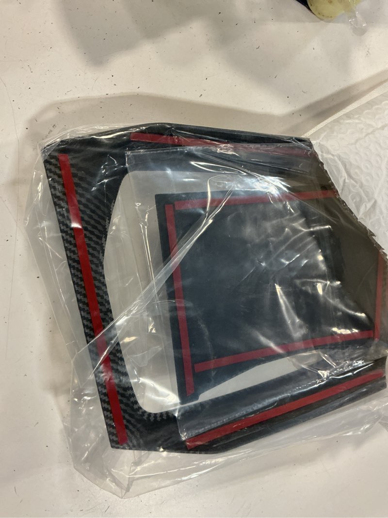 Condition photo showing Good Condition for center console gear shift knob panel cover for bmw 3 4 330i 340i series g20 g21 g22 g23 2020-2025,carbon fiber pattern control gear box shift panel frame trim interior accessories (abs plastic)