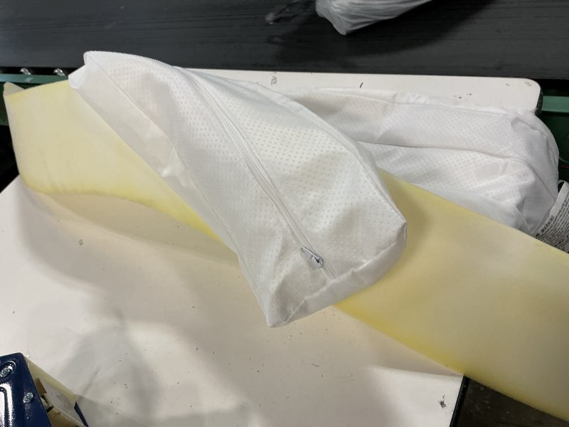 Condition photo showing As Is for Delta Children Extra Long Foam Bedrail Bumper - Guardrail for Toddlers & Kids with Water-Resistant, Non-Slip & Machine Washable Cover - 1pk, White Extra Long - Pack of 1