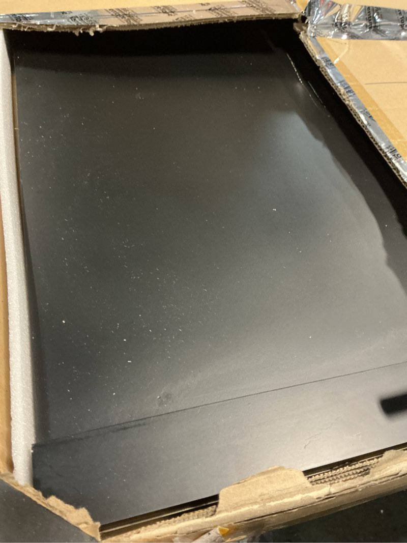 Condition photo showing As Is for noodle board stove cover with handles, wood stove top covers for electric/gas stoves, counter space top cover crafted from solid pine wood,also used as sink covers & decorative tray (black) black-pine wood