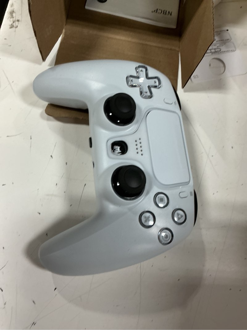 Condition photo showing Good Condition for wireless controller for ps5, compatible with playstation 5 /ps5 pro/slim/pc, with hall effect joysticks, back paddles & macro, bluetooth 5.0, turbo, dual vibration, 6-axis gyro, rgb ring, 1000mah, 3.5mm audio jack, ps5 pro controller gamepad with speaker white-wireless ps5 controller