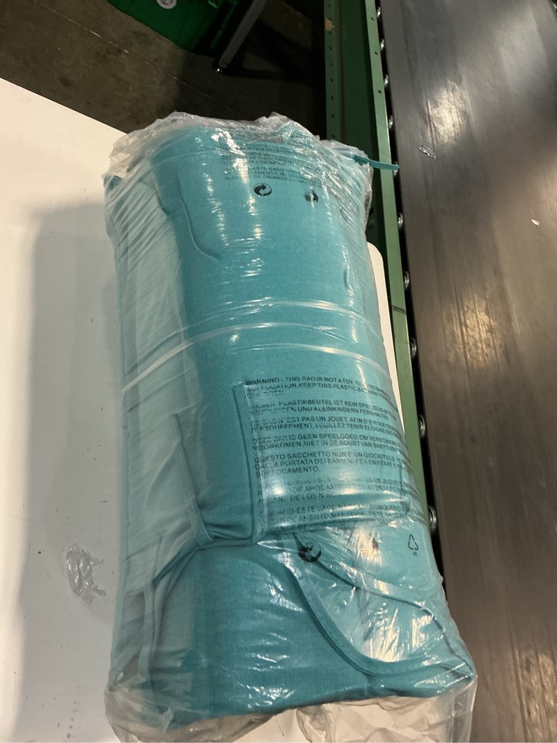 Condition photo showing New/Like New for replacement cushion and umbrella fabric for outdoor hanging lounge chair chaise