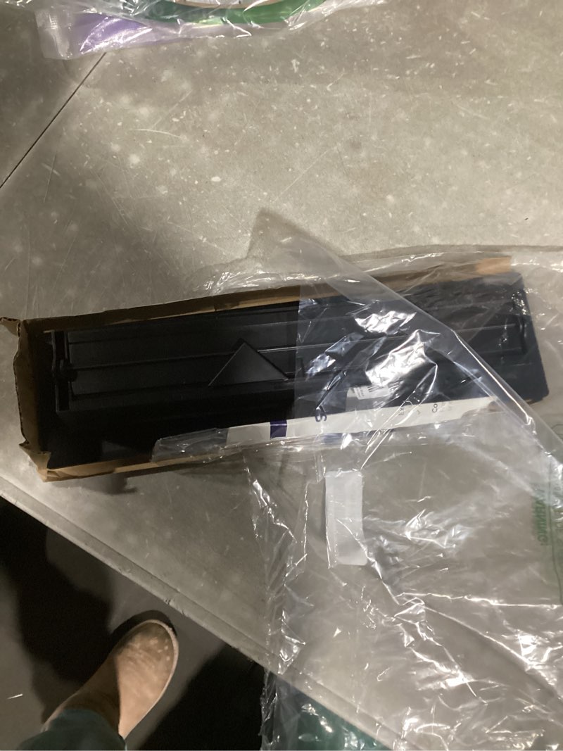 Condition photo showing New/Like New for 2x12 Inches Heavy Duty Walkable Floor Register - Easy Adjust Air Supply Lever Decorative Floor Vent Covers - Savannah Design Vent Covers for Home - Antique Brass - Matte Black 2x12 Inches Matte Black