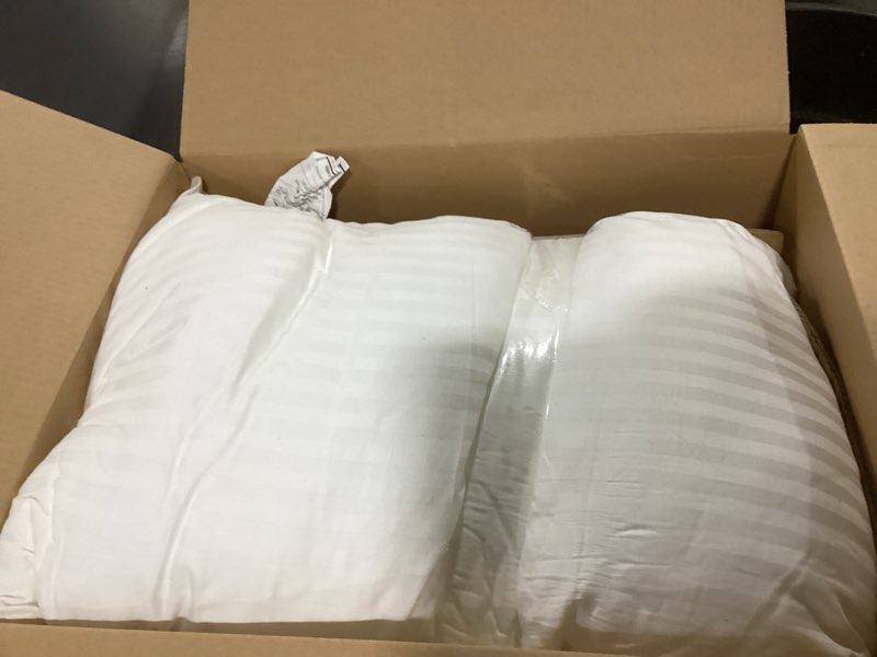 Condition photo showing As Is for Beckham Hotel Collection Bed Pillows Standard/Queen Size Set of 2 - Original Soft Down Alternative Pillow for Sleeping - Soft Support for Back, Stomach or Side Sleepers Queen / Standard White