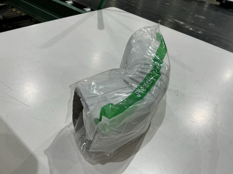 Condition photo showing Good Condition for 3x4” downspout gutter elbow style b, 90 degree side elbow connector, easy to install for home roofing drainage (white) 3x4b 90°