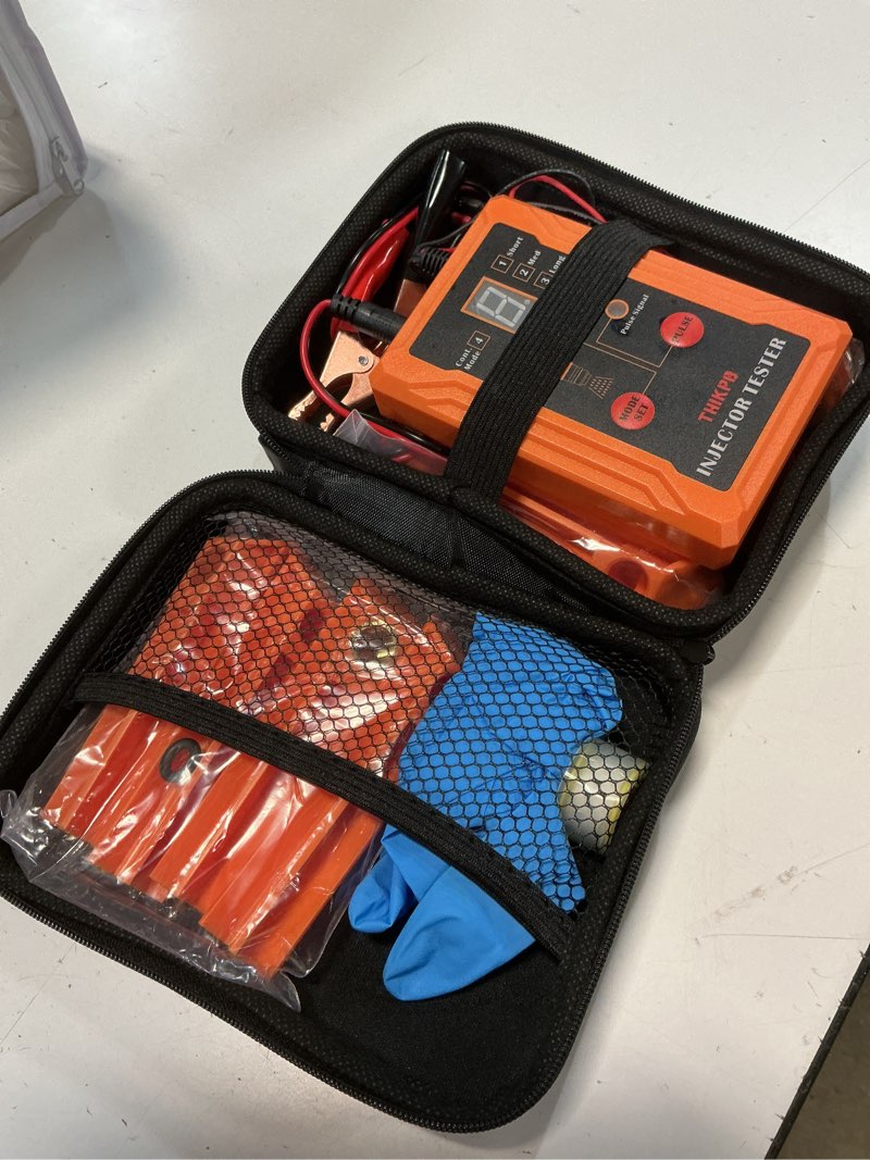 Condition photo showing Good Condition for universal fuel injector tester and cleaner tool kit, diy cleaning tool kit, 8 pulse modes, 4 wire dual channel for 2 fuel injectors, 8 size cleaning adapters, 12v/5v output power injector cleaner tester tool kit