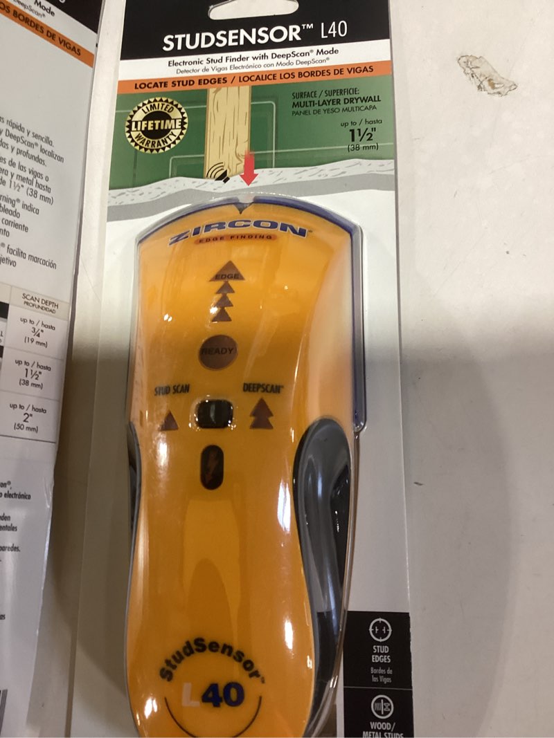 Condition photo showing New/Like New for Zircon StudSensor e30 Electronic Stud Finder