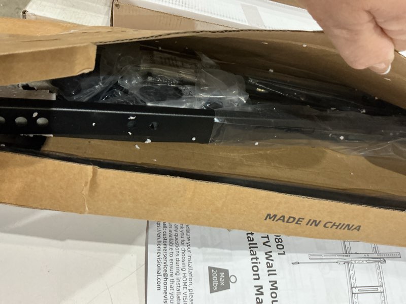 Condition photo showing Good Condition for home vision heavy duty tilt tv wall mount bracket for 48-120 inch flat/curved tvs, 200lbs capacity, fits 16/18/24 inch studs, max vesa 800x600mm for led oled lcd 48-120 inch tilt