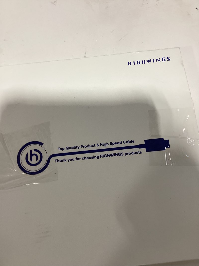 Condition photo showing New/Like New for Highwings HDMI Cables 20FT Long, 8K Ultra High Speed HDMI 2.1 Cable [in-Wall CL3 Rated, 48Gbps] 8K@60 4K@120Hz/144Hz, HDMI Cord eARC HDCP 2.2 & 2.3, Compatible for XbX/S/HDTV/GPUs 30 & 40 Series 20 feet 8K@60Hz-1 Pack Black