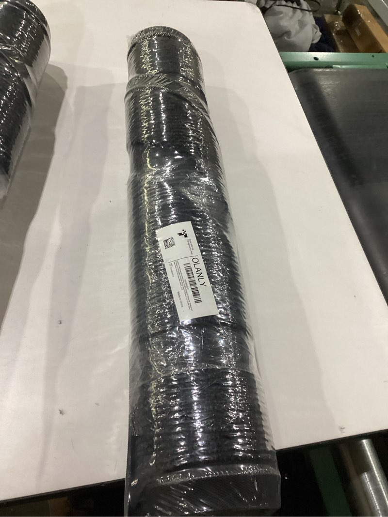 Condition photo showing New/Like New for OLANLY Half Circle Door Mat Indoor Outdoor Entrance Welcome, Waterproof All-Season, All-Weather Doormat, Sturdy Natural Rubber, Low Profile, Easy Clean Patio Porch Entryway Mat, 47x23, Grey Grey Classic Border Semicircular 47" x 23"