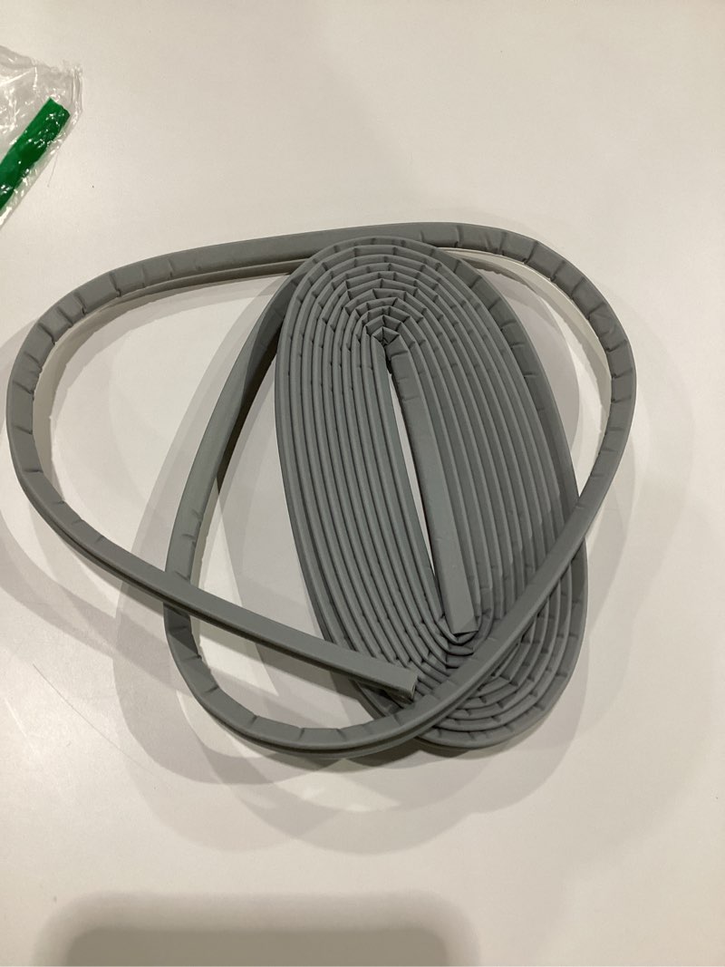 Condition photo showing As Is for Weather Stripping Door Seal Strip Soundproof Q Foam Tape, Exterior Door Insulation Strip for Large Gap, Easy to Install(Grey) Gray, SIZE UNKNOWN