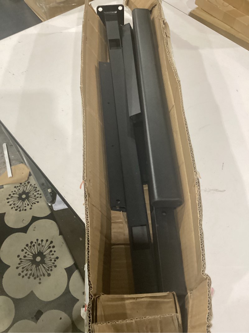 Condition photo showing Good Condition for missing parts**** metty metal hand rails for outdoor steps,2 step stair handrail & indoor stair railing kit?metty metal railings for outdoor steps and hand rails for seniors for porch railing black-straight 2 step 1