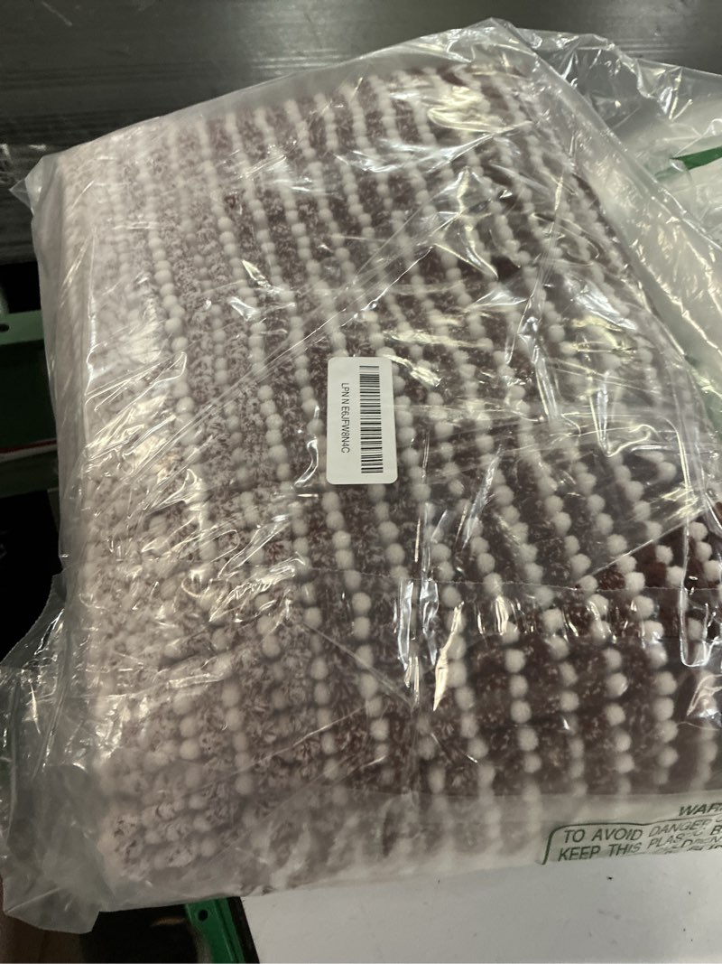 Condition photo showing Good Condition for bathroom rugs and mats sets, 2 piece thick absorbent chenille bath mat rug set non slip, soft shaggy bath room floor mats for bathroom, machine washable (burgundy red, 20" x 60" plus 20" x 32") 20" x 60" plus 20" x 32" burgundy red
