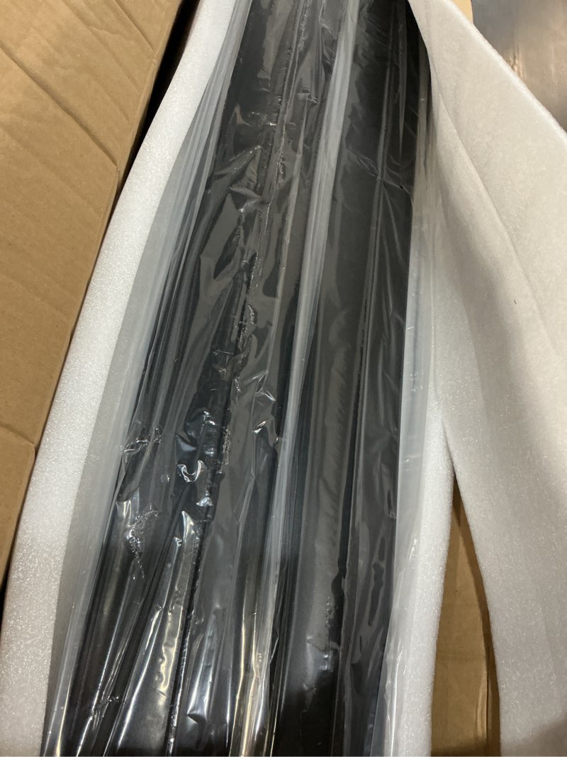 Condition photo showing Good Condition for indoor black large standard ceiling fan with light kit and remote control, down rod mounted