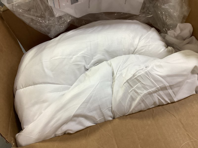 Condition photo showing As Is for DROVAN Mattress Pad King Size - Extra Thick Mattress Cover - Pillow Top Deep Pocket with Breathable 7D Spiral Fiber Filling Cooling Mattress Topper White King