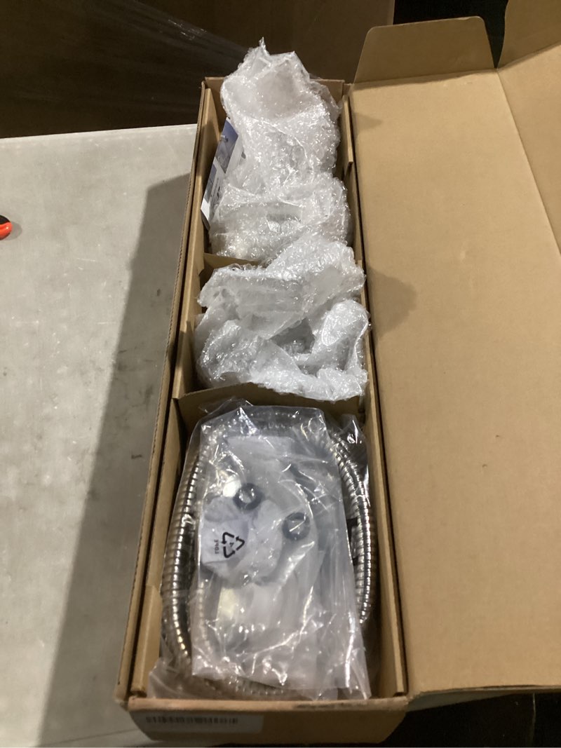 Condition photo showing Good Condition for Handheld Showerhead & Rain Shower Combo for Easy Reach, 27.5" Drill-free Stainless Steel Slide Bar, 5”of 5-setting Handheld Shower and Showerhead, with 5ft Hose -Brush Nickel
