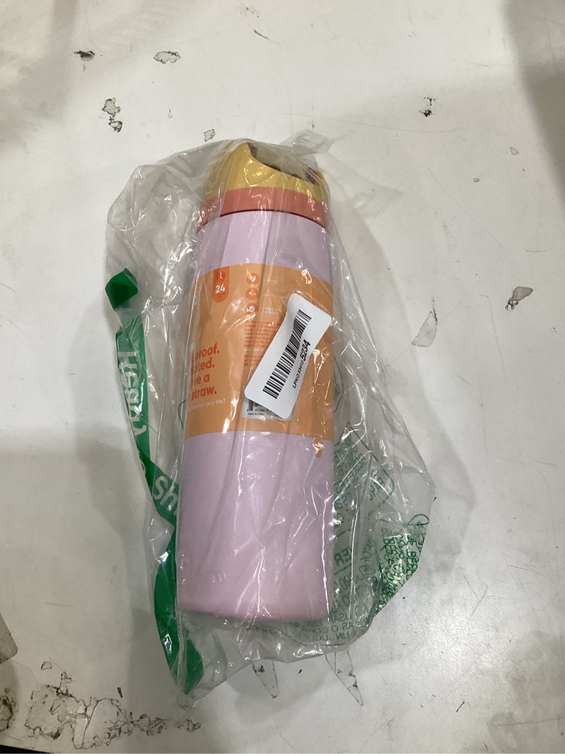 Condition photo showing New/Like New for owala freesip insulated stainless steel water bottle with straw for sports and travel, bpa-free, 24 ounce, candy store candy store 24 ounces