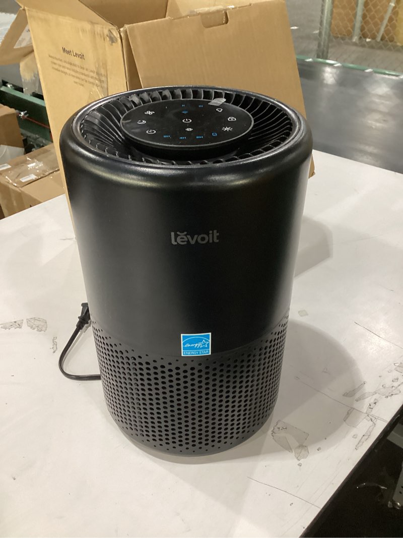 Condition photo showing Good Condition for Not tested!!! LEVOIT Air Purifier for Home Bedroom, Smart WiFi Alexa Control, AHAM VERIFIDE, 3-in-1 Filter with HEPA Sleep Mode for Allergies, Pollutants, Smoke, Dust, Core 200S-P, Black Black WIFI enabled Purifier