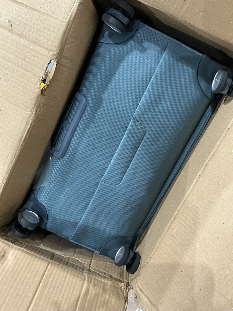 Condition photo showing Good Condition for samsonite uplift lightweight large checked softside luggage with spinner wheels - expandable - airline-approved, polyester soft suitcase for ultra light travel - elemental blue large checked elemental blue