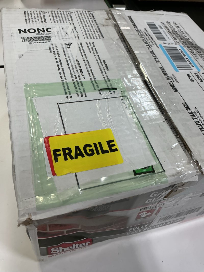 Condition photo showing Good Condition for Shelter 9" x 9" Single Flue Bolt-On Chimney Cap, Fully Assembled, Galvanized Steel Black Galvanized Steel 9" x 9"