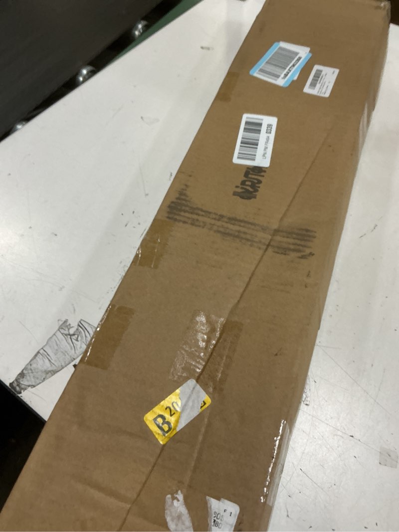 Condition photo showing New/Like New for hijab organizer, 10 tier metal scarf holder organizer, freestanding scarf shawl display stand belt holder for boutique display, retail store, bedroom, clothing store gold 57" x 31.5" x 15.75"