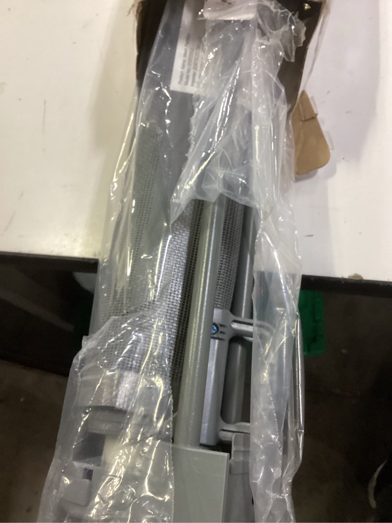 Condition photo showing Good Condition for reinforced 42" extra tall x 75" wide retractable baby gates with support rods - prevent crawling under extra tall pet gate indoor mesh baby gates for dogs outdoor retractable gate, gray gray (42" tall x 75" wide)