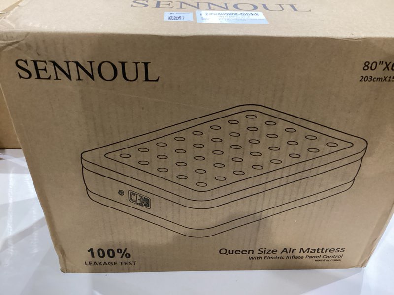 Condition photo showing Good Condition for Air Mattress Queen with Built in Pump, Inflatable Mattress Blow Up Mattress 16 Raised Comfort,Upgraded Surface Portable Bed, Air Bed for Home, Guest, Camping, Colchone Inflable, 650 lbs 16" Queen