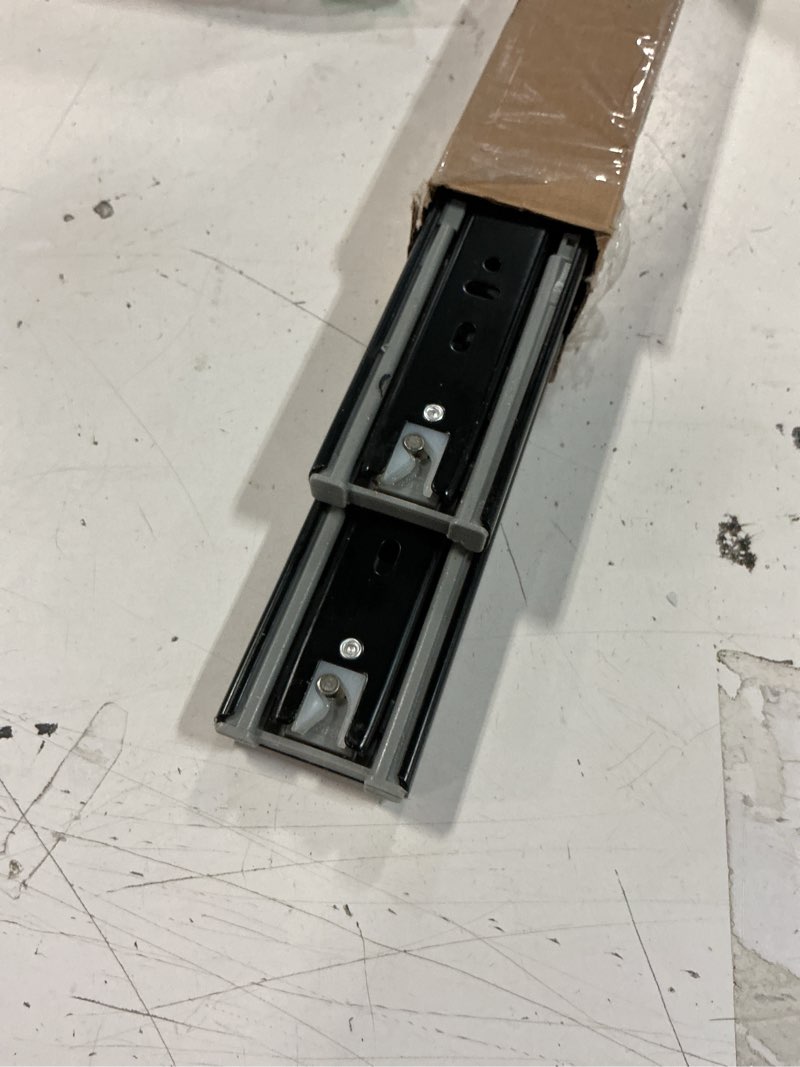 Condition photo showing Good Condition for Probrico 1 Pair 22 Inch Soft Close Drawer Slides, Ball Bearing Full Extension Dresser Slides, Side Mount Heavy Duty Black Drawer Slides Glides 22 Inch 1