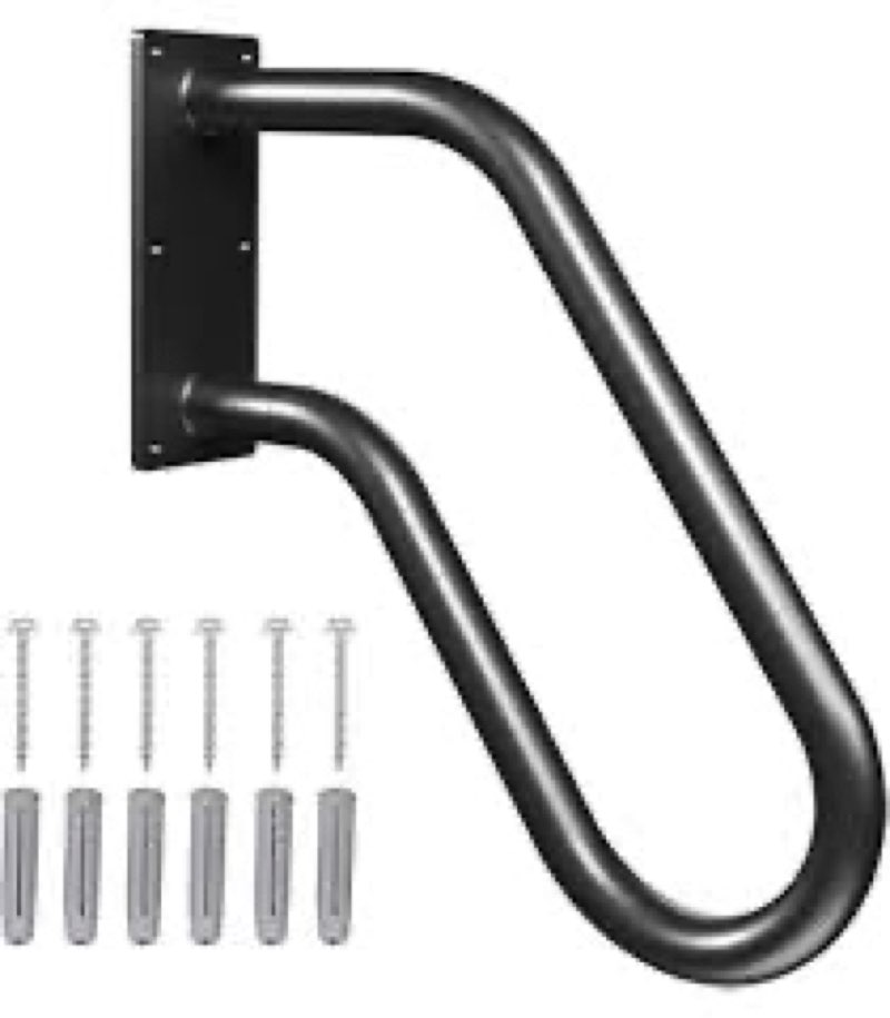 Jamb Mount Handrails for Outdoor Steps-1-2 Step Waterproof Stairs Railing-Powder Coated Side Mount H