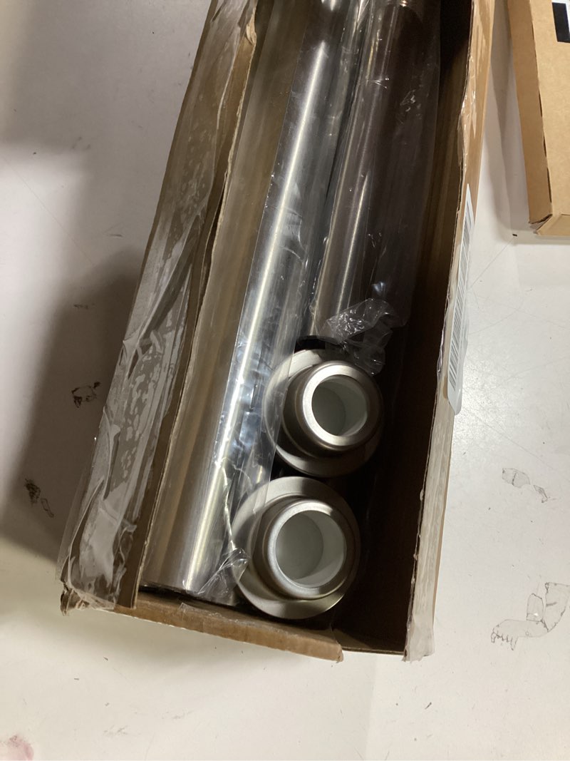 Condition photo showing Good Condition for Shower Curtain Rod, 1" Diameter Heavy Duty Tension Shower Rod, Non Slip Adjustable 28-74 inch No Drill Shower Curtain Rods Spring Tension For Bathroom, Shower Stall, No Rust, Brushed Nickel 28-74 Inches Brushed Nickel