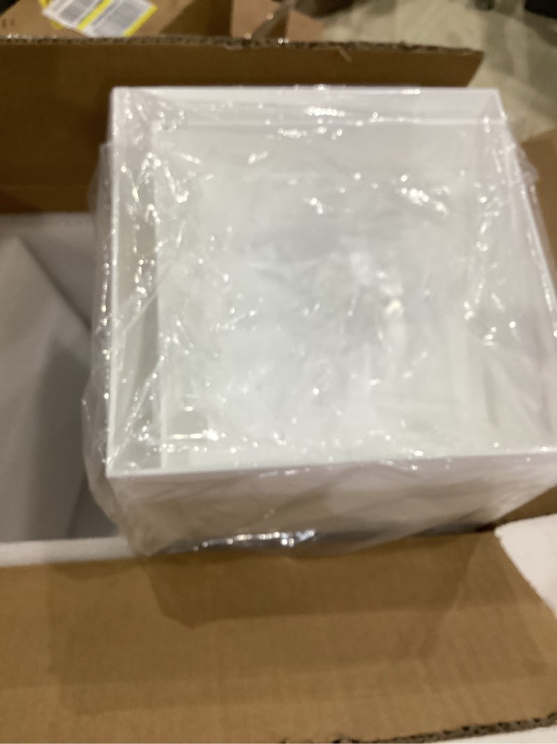 Condition photo showing Good Condition for pecmuikee buffet risers, food risers for buffet table, display stand shelf for catering dessert collectibles jewelry figures show, acrylic cube display nesting risers with hollow bottoms 6pcs (6,7,8)'-2 set