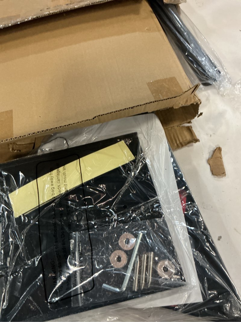 Condition photo showing Good Condition for pyle speaker stand pair of sound play 1 and 3 holder - telescoping height adjustable from 26” - 52” inch high heavy duty three-point triangle base w/ floor spikes and 9” square platform, black speaker amplifier stand