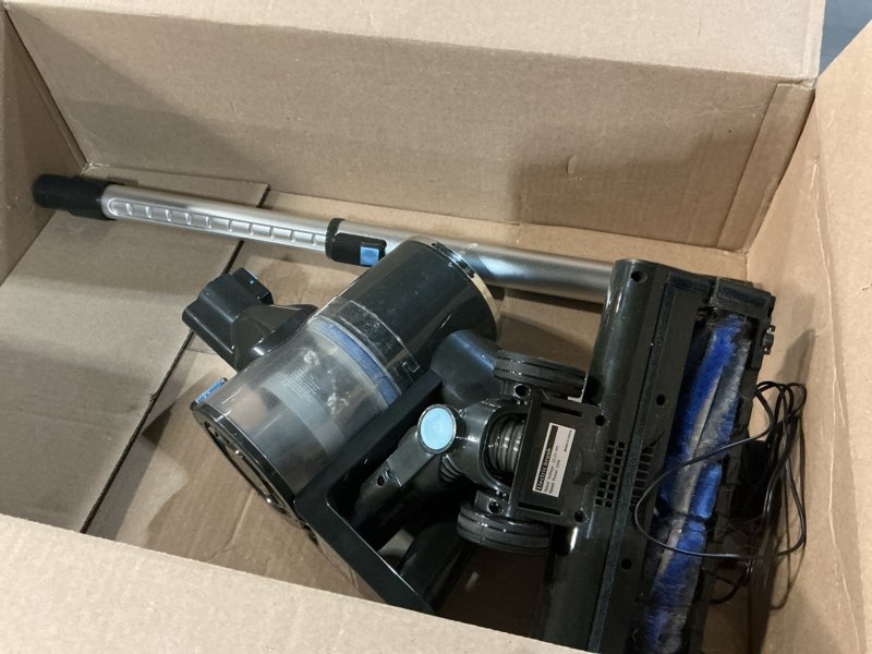 Condition photo showing As Is for Cordless Vacuum Cleaner with Self-Standing, LED Screen Stick Vacuum Cleaners for Home, Lightweight Powerful Suction Vacuum, 6-in-1 Rechargeable Vacuum for Carpets, Pet Hair, Hardwood Floors Black