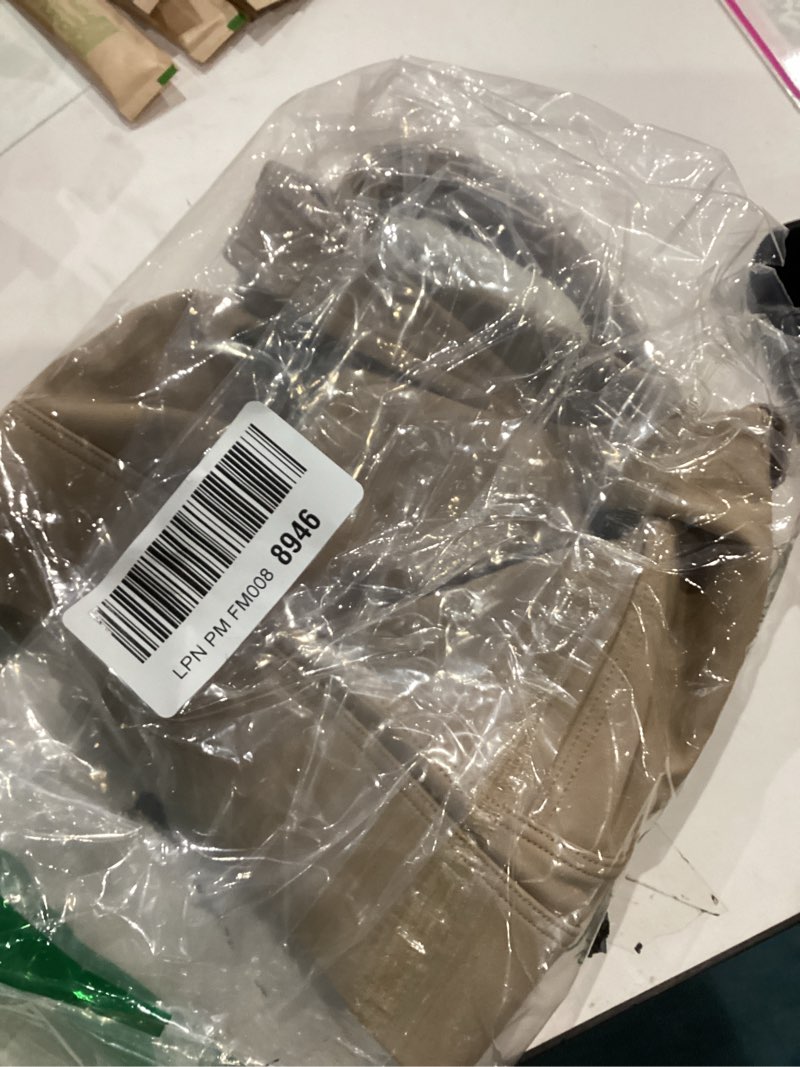 Condition photo showing Good Condition for zip front adjustable high impact sports bras for women large breasts full coverage workout running removable pads light khaki medium