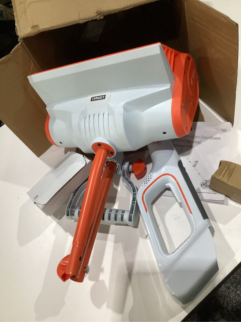 Condition photo showing As Is for (USED) Litheli Electric Snow Shovel Cordless 20V, Lightweight Battery Powered Snow Blower with 4.0Ah Battery, Easy Snow Removal Tool for Driveways, Sidewalks, Patios and Decks 20V Snow Shovel 13''