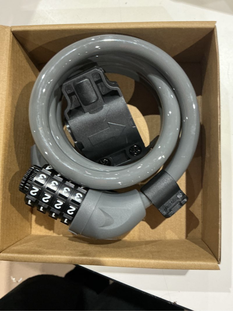 Condition photo showing Good Condition for titanker bike lock, bicycle lock 4 feet cable lock 1/2 inch resettable bike lock combination with mounting bracket, bike accessories for bicycle, electric scooter, motorcycle gray-1/2in