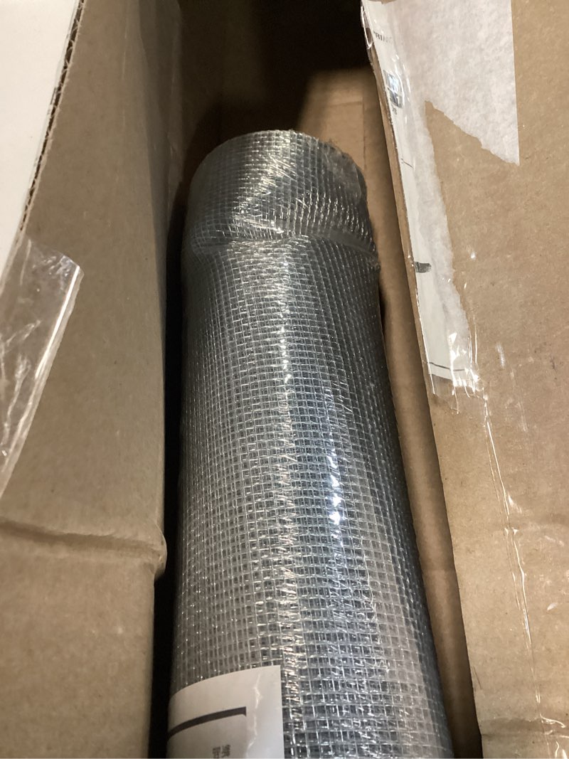 Condition photo showing As Is for galvanized hardware cloth 1/8 inch wire mesh roll – ideal for garden fencing, chicken coops, diy projects, and beekeeping (24in x 20ft)