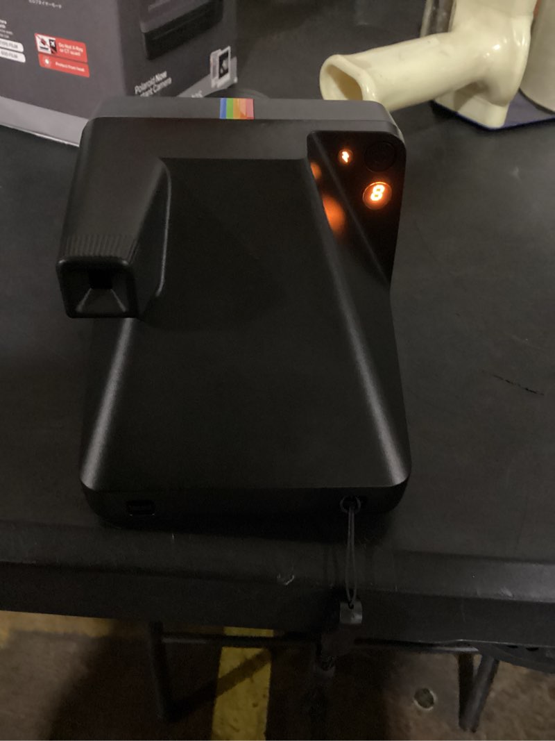 Condition photo showing Good Condition for working verified polaroid now gen 3 black instant camera + black and white film bundle + extra photo paper