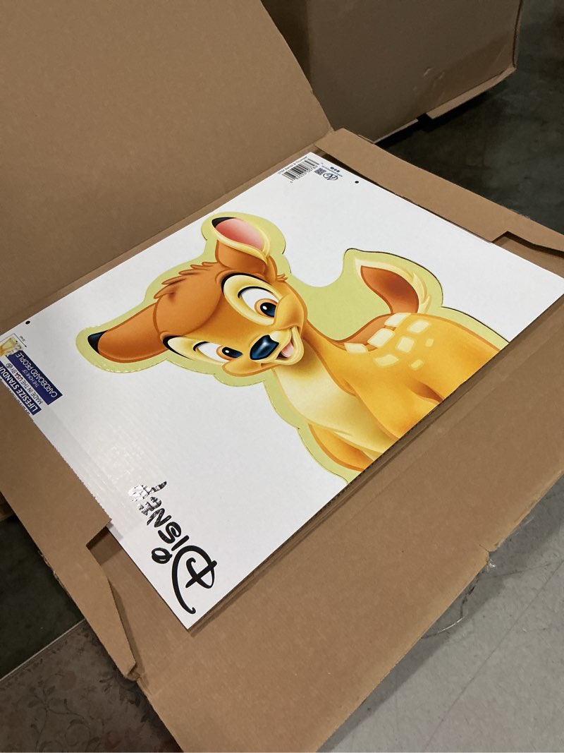 Condition photo showing New/Like New for cardboard people bambi & thumper life size cardboard cutout standup - disney's bambi