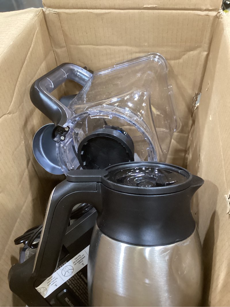 Condition photo showing As Is for Ninja Blender, Compact Kitchen System, 1200W, 3 Functions for Smoothies, Dough & Frozen Drinks with Auto-IQ, 72-oz.* Blender Pitcher, 40-oz. Processor Bowl & 18-oz. Single-Serve Cup, Grey, AMZ493BRN 1200 Peak Watts