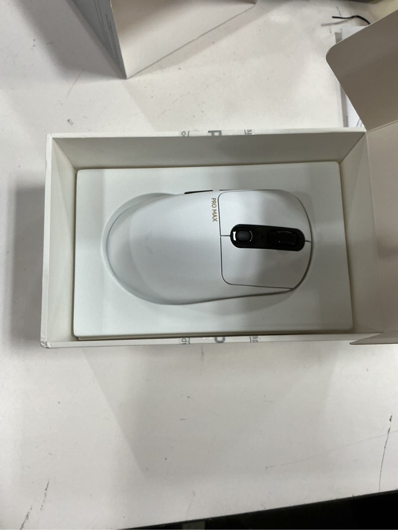 Condition photo showing Good Condition for Rapoo VT3PRO MAX Wireless Gaming Mouse, 59g Superlight, 8KHz Polling, PAW 3950 Ultimate Optical Sensor, 30K Independent X/Y DPI, 1+8 Programmable Buttons, 200H Battery Life, Classic Shape, PC, White White VT3PRO MAX 8K