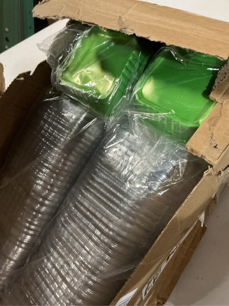 Condition photo showing Good Condition for aoriher 300 pieces 10 oz mini cake pans with lids,green | ideal for baking, square shape, disposable design, easy food storage, aluminum foil, wedding & birthday parties supplies