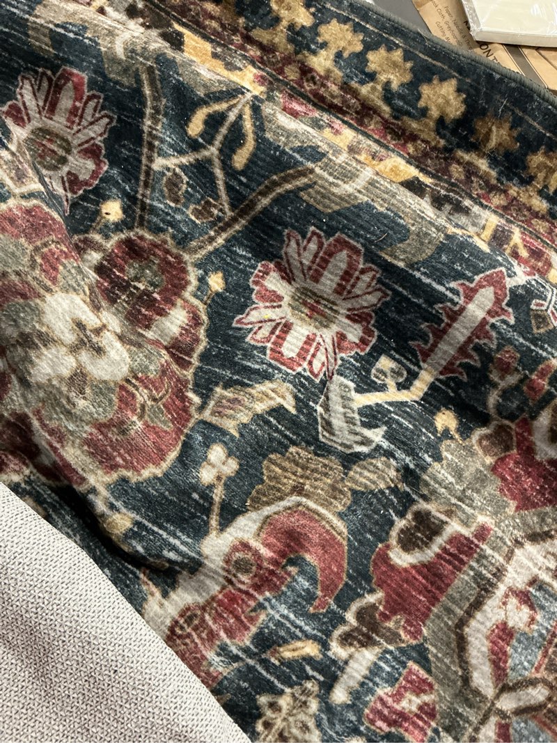 Condition photo showing Good Condition for rugsure washable area rugs - perfect for living room, bedroom, kids room, nursery - stain & water resistant non-slip, pet & child friendly, vintage tribal area rugs (rust, 4' x 6') rust 4' x 6' (rectangular)