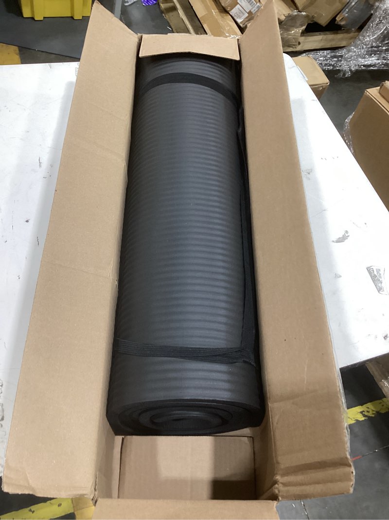 Condition photo showing Good Condition for amazon basics extra thick exercise yoga mat with carrying strap black 1/2 inch