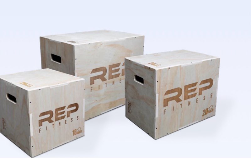 yes4all plyo box, 3-in-1 wooden box jumps for home gym (12/14/16?in), 450 lbs boxes step up with smo