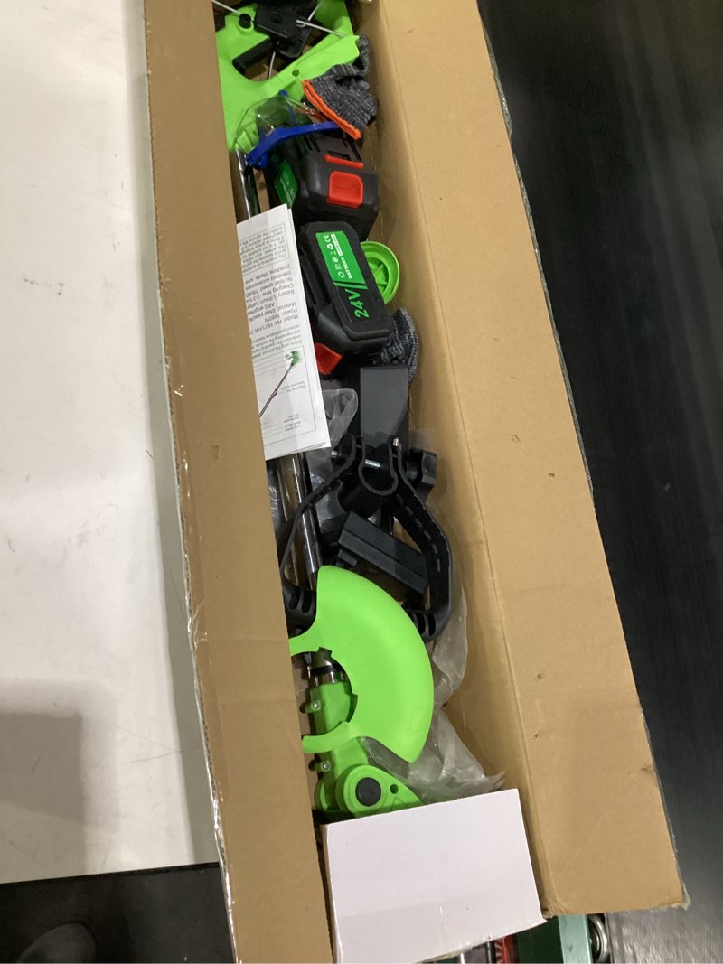 Condition photo showing Good Condition for electric weed wacker cordless, 24v weed electric eater, with 2 x 4.0 batteries & charger, battery powered brush cutter/grass trimmer with adjustable shaft 4 types blade, for lawn yard garden