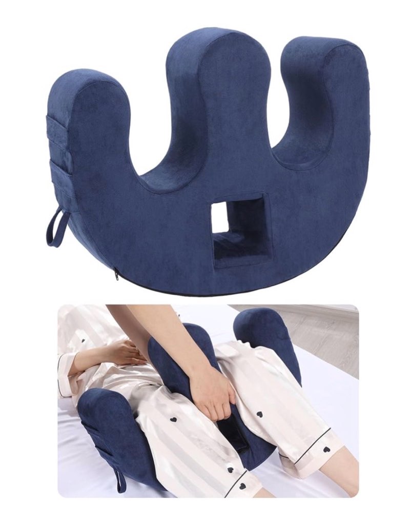 mabozoo patient turning device with handle hole, u-shaped velvet turning pillow bedridden nursing pillow, helping the elderly turn over pillow for the elderly, paralyzed, disabled, bedridden patient