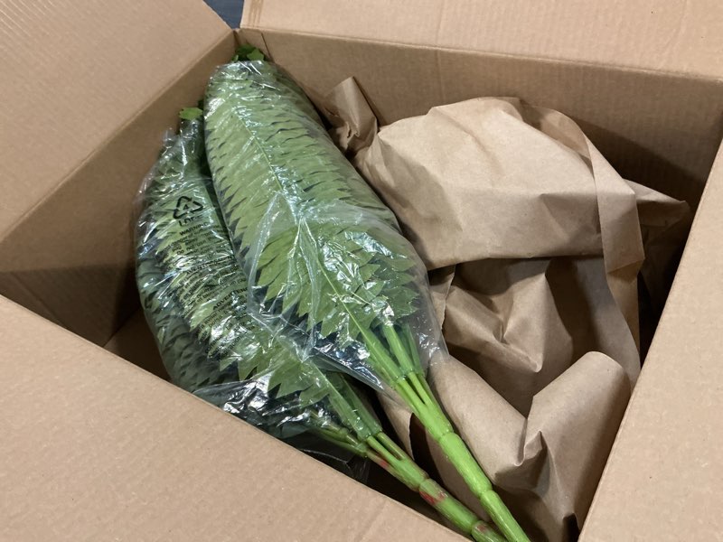 Condition photo showing Good Condition for fake ferns - set of 2 faux boston ferns large artificial plants, 40 leaves per bouquet, 35 inches large artificial ferns for outdoors/indoor home, office, garden decoration