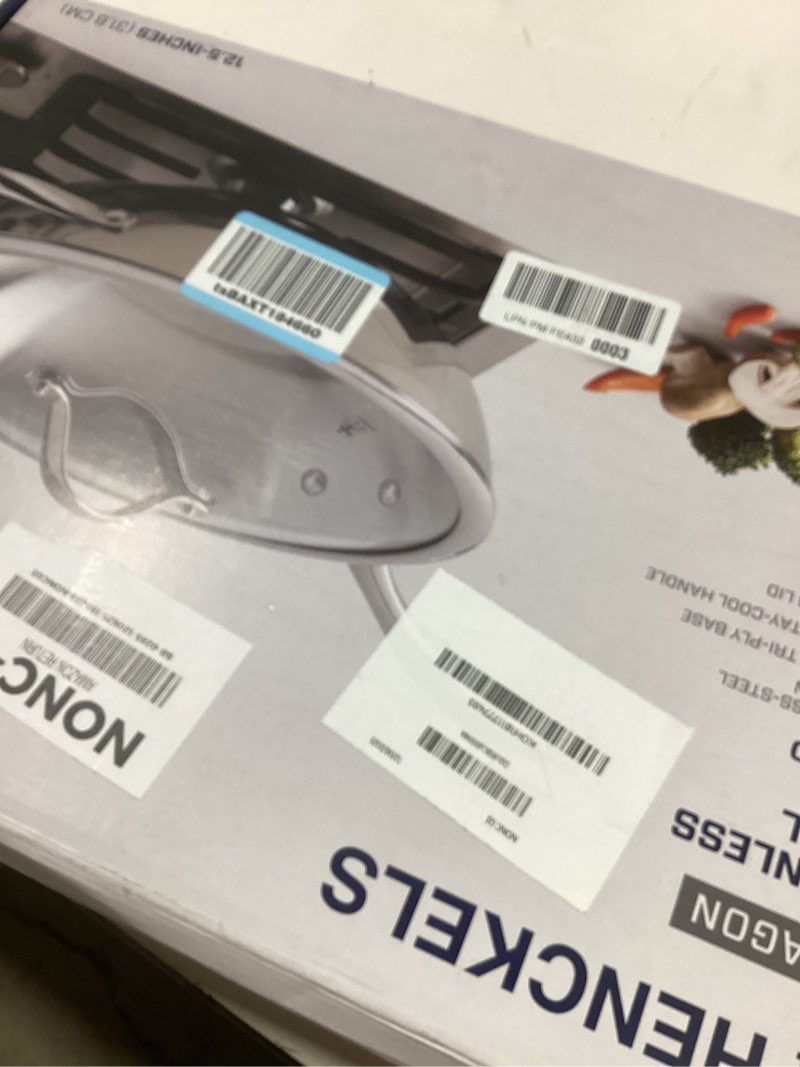 Condition photo showing New/Like New for HENCKELS Aragon 12.5-inch Stainless Steel Wok with Lid